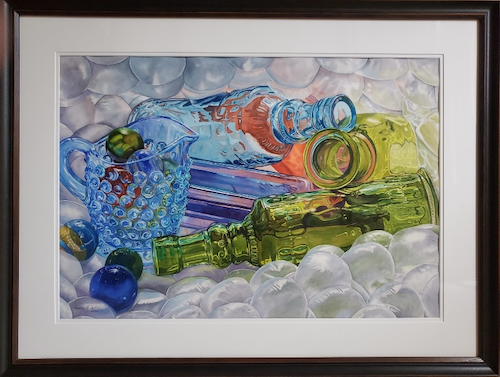 Bottles and Bubblewrap 20x29 $5200 at Hunter Wolff Gallery